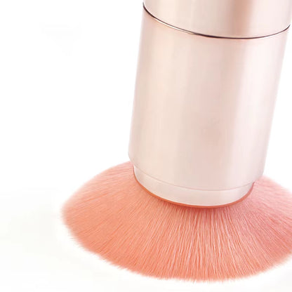 5 in 1 Portable Retractable Makeup Brushes for Foundation Eyebrow Lip Eyeshadow Loose Powder Cosmetic Set Makeup Brush Tools