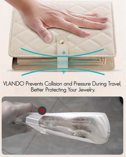 Jewelry Storage Box, Storage Bag, Convenient Jewelry Storage Book Ring Binder, Transparent Zipper Velvet Jewelry Bag, Travel Ess