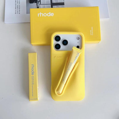 Rhode Silicone Phone Case with Built-In Lip Balm – Soft & Shockproof, for Iphone 11–17 Pro Max