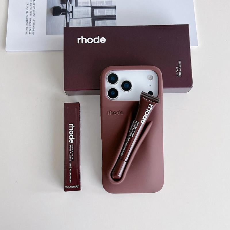 Rhode Silicone Phone Case with Built-In Lip Balm – Soft & Shockproof, for Iphone 11–17 Pro Max