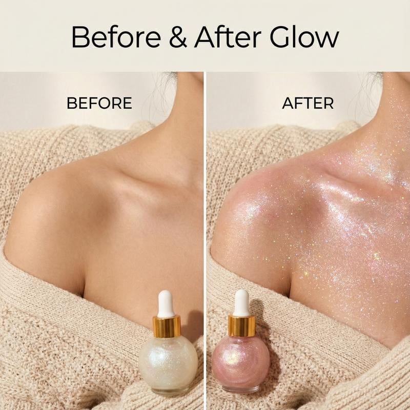 PAPOIYA Glowing Shimmer Body Highlighter Oil-Free Radiant Glow Enhancer for Radiant Skin with Shimmer Effect Ideal for Daily Use