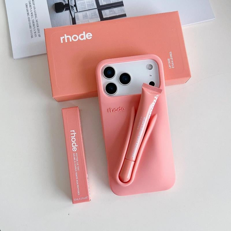 Rhode Silicone Phone Case with Built-In Lip Balm – Soft & Shockproof, for Iphone 11–17 Pro Max